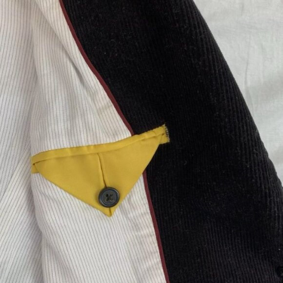 J.Crew Womens Size 0 Corduroy Black One Button Blazer Lined Cotton Cord Preppy - Picture 6 of 9